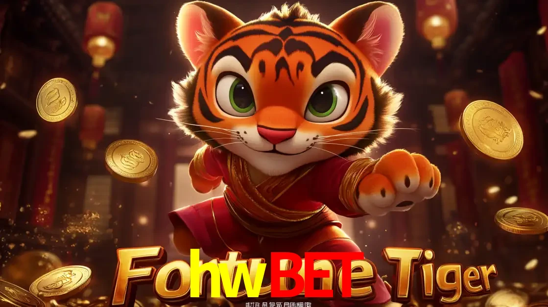 O carismático mascote do jogo de slot Fortune Tiger, um tigre fofo em pose de artes marciais, pronto para trazer sorte e multiplicadores de ganhos no cassino online hwbet.