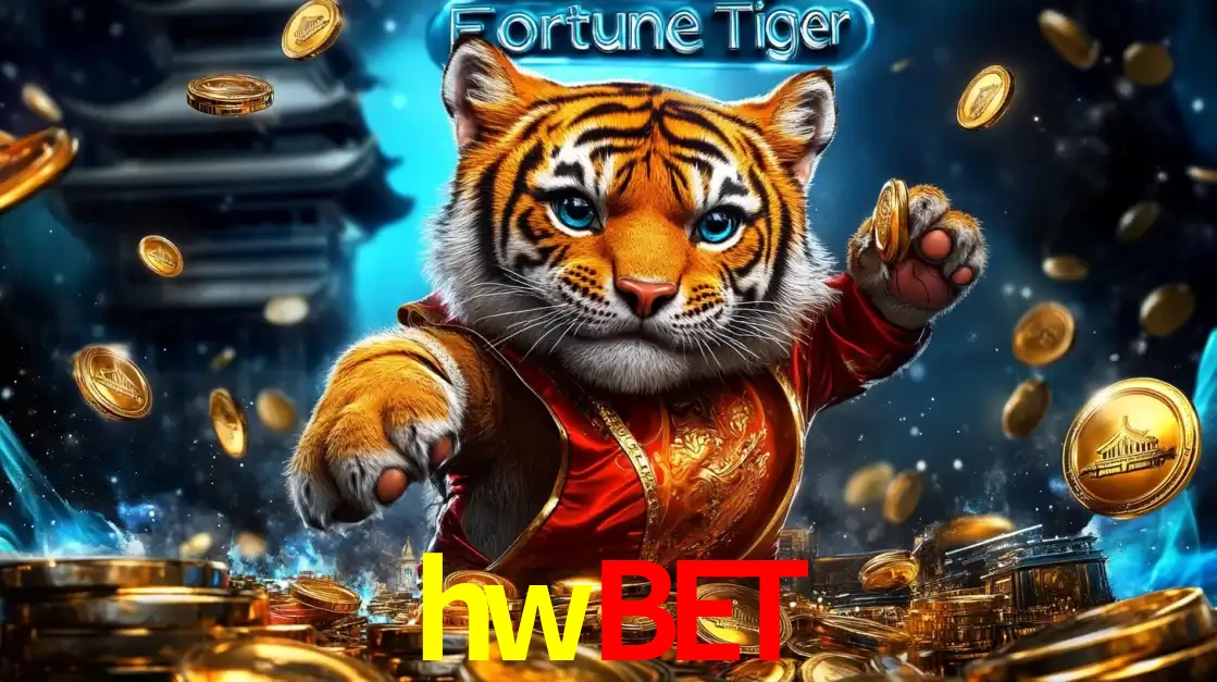 Imagem promocional do jogo de slot Fortune Tiger, com um tigre majestoso em traje tradicional cercado por uma fortuna em moedas de ouro, disponível agora no cassino hwbet.